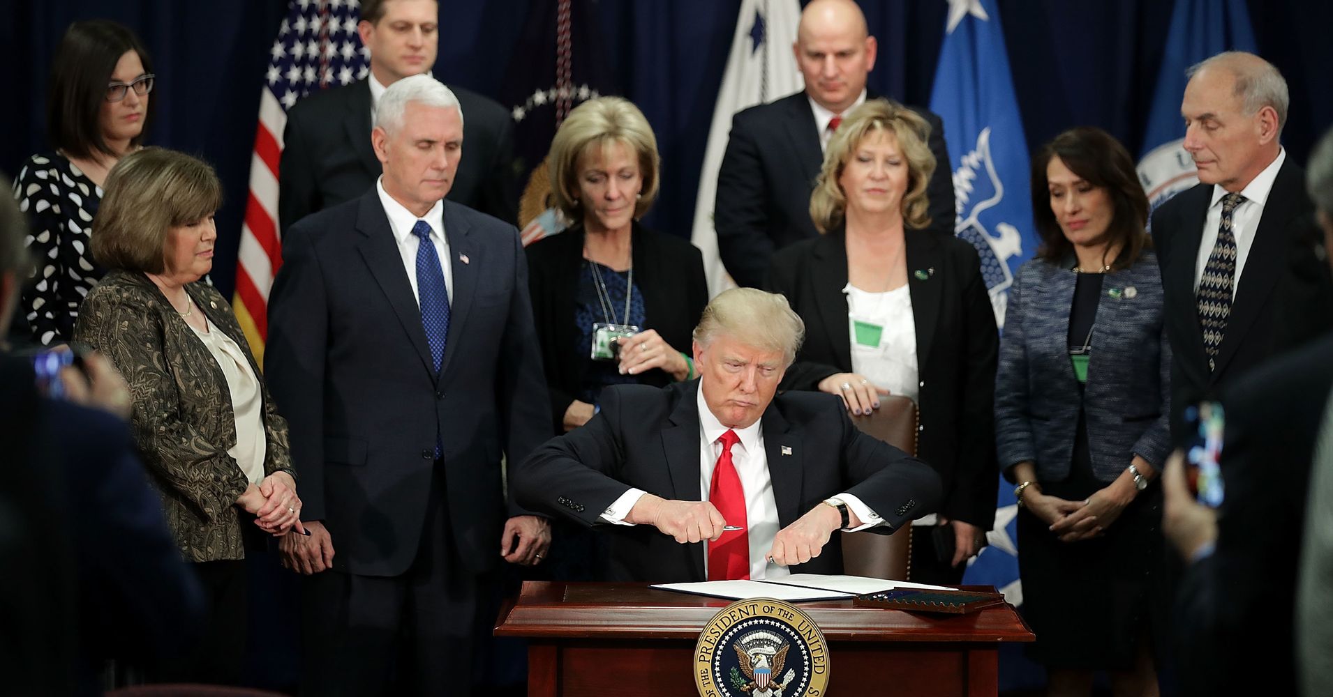 Donald Trump Signs Executive Orders To Build Border Wall, Strip Funding ...