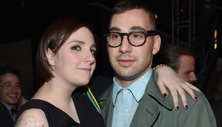 NEW YORK, NY - JANUARY 05: Lena Dunham and Jack Antonoff attend the 'Girls' season four series premiere after party at The