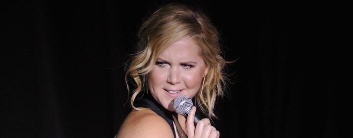 NEW YORK, NY - NOVEMBER 05: Comedian Amy Schumer speaks onstage at NRDC's 'Night Of Comedy' benefiting the Natural Resources Defense Council at 583 Park Ave on November 5, 2014 in New York City. (Photo by Bryan Bedder/Getty Images for NRDC)