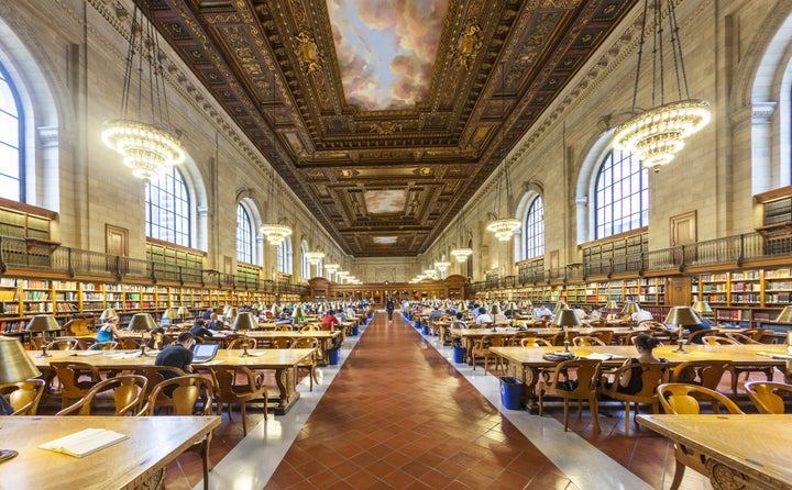 The magnificent Rose Main Reading Room at the Stephen A. Schwarzman Building in New York City.