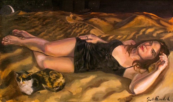 Alex, lawyer. Oil on linen, 48 x 24 in, December 2014