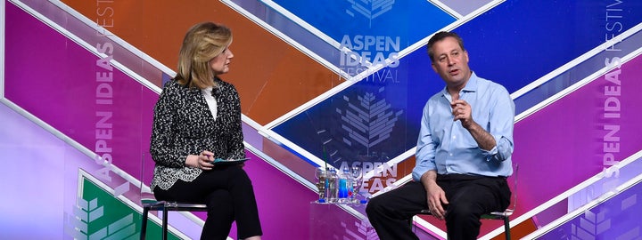 <span>Arianna Huffington and Tony Marx at the 11th annual Aspen Ideas Festival in June 2015.</span>