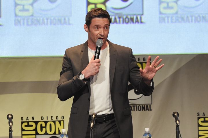 SAN DIEGO, CA - JULY 11: Actor Hugh Jackman speaks onstage at the 20th Century FOX panel during Comic-Con International 2015 at the San Diego Convention Center on July 11, 2015 in San Diego, California. (Photo by Kevin Winter/Getty Images)