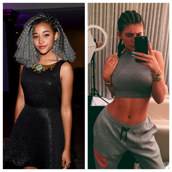 Amandla Stenberg (L) and Kylie Jenner