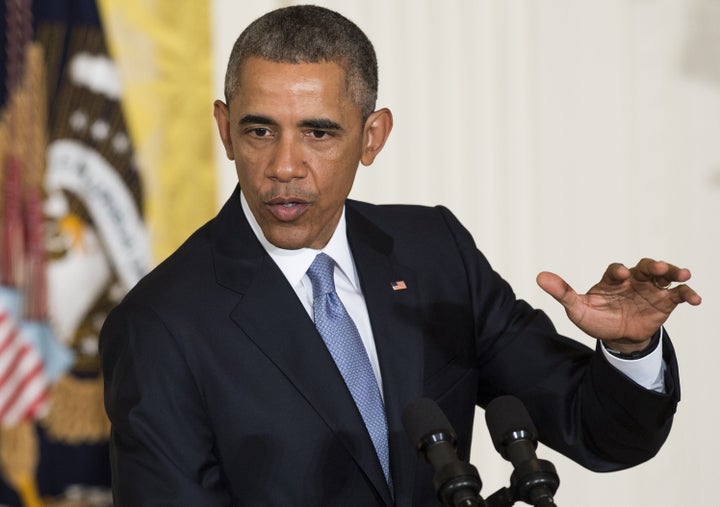 US President Barack Obama speaks during the 2015 White House Conference on Aging in the East Room of the White House in Washington, DC, July 13, 2015. Held each decade since the 1960's, the Conference on Aging identifies and advances actions to improve the quality of life of older Americans. AFP PHOTO / SAUL LOEB (Photo credit should read SAUL LOEB/AFP/Getty Images)