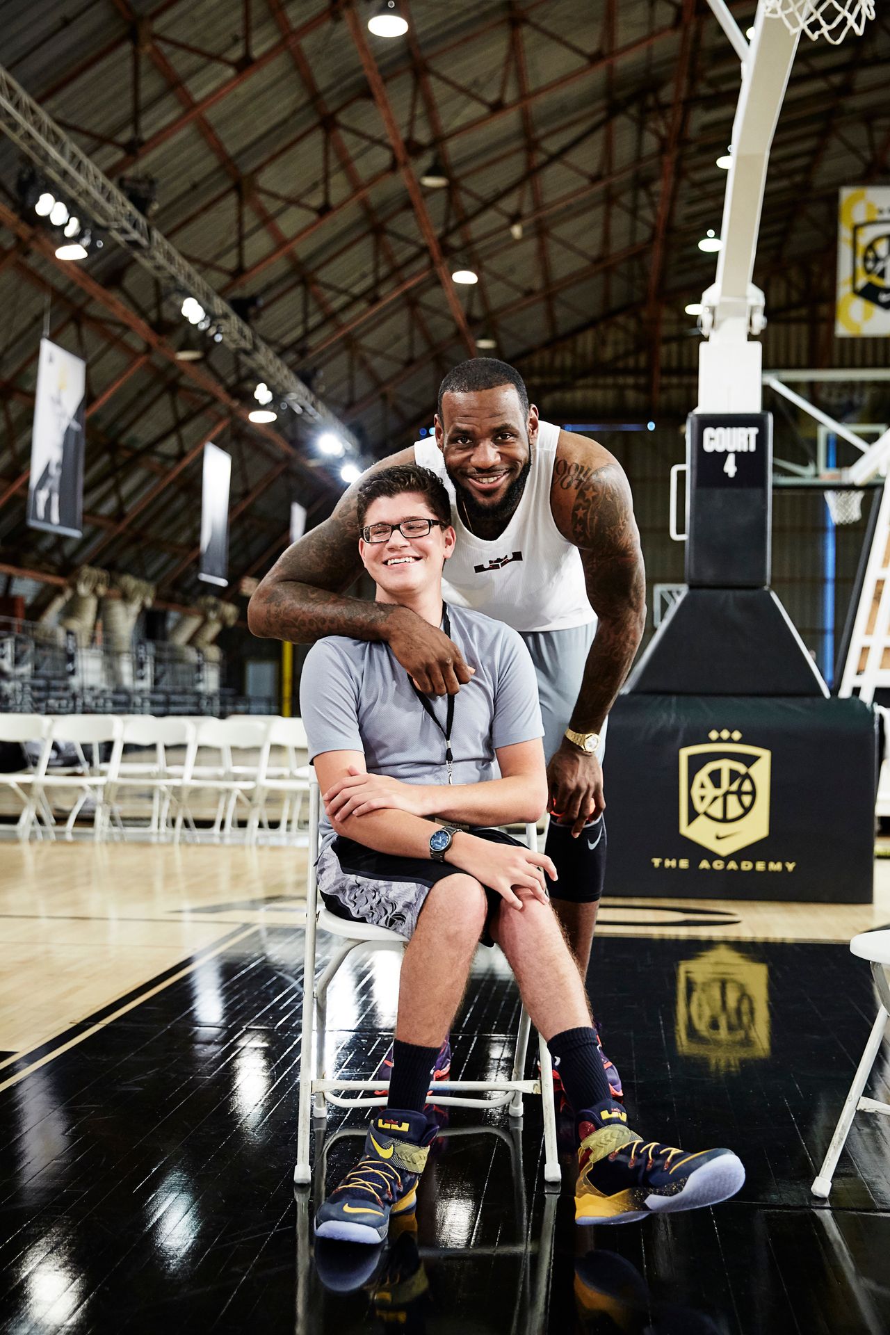 LeBron James pictured with Matthew Walzer