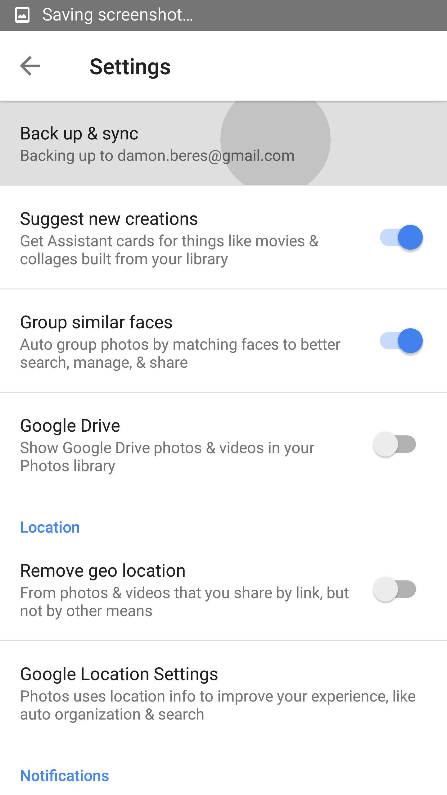 google photos backup and sync settings windows 10