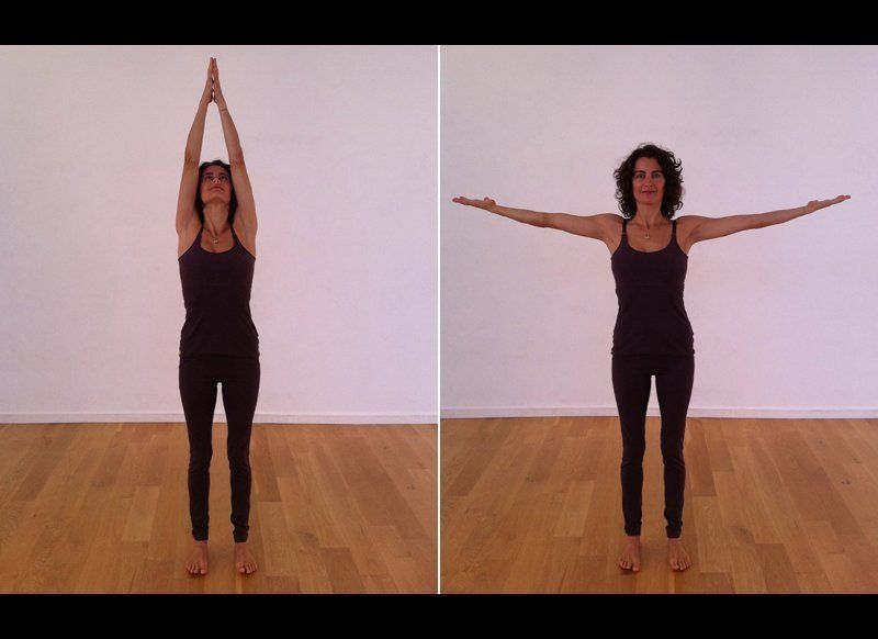 Poses 1 And 2: Arms High To Arms Wide