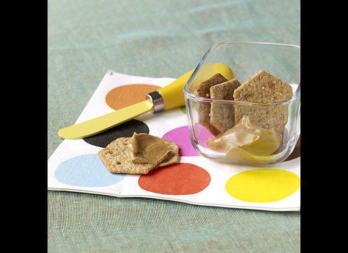 Whole Wheat Crackers and Peanut Butter