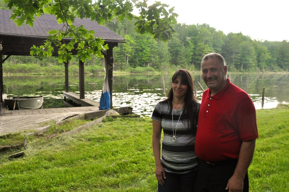 David Salha and his wife at their property in Lupton, Michigan.