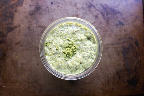 Matcha Chia pudding from Nerdy Bites