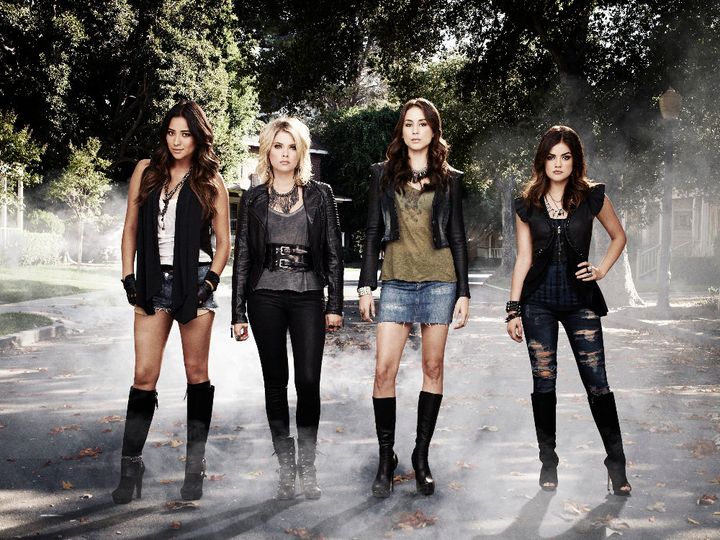 PRETTY LITTLE LIARS - ABC Family's "Pretty Little Liars" stars Shay Mitchell as Emily Fields, Ashley Benson as Hanna Marin, Troian Bellisario as Spencer Hastings and Lucy Hale as Aria Montgomery. (ABC Family/Andrew Eccles)