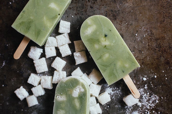 Matcha mochi popsicle