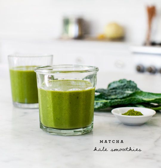 Matcha kale smoothies from Love and Lemons