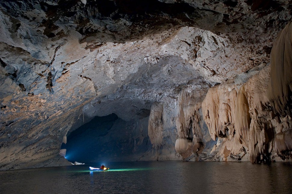 This MegaSize River Cave In Laos Is Stunning To Explore Via Kayak