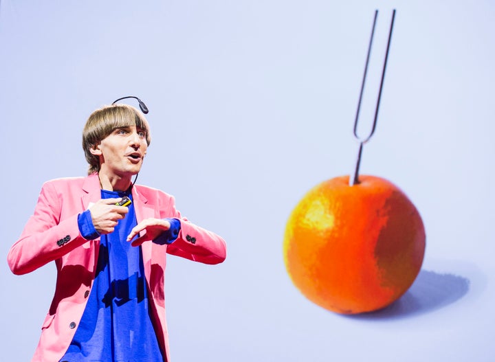 Neil Harbisson, sonochromatic cyborg artist, speaks during Session 5: Shades of Openness, at TEDGlobal 2012 on Wednesday, June 27, in Edinburgh, Scotland. Photo: James Duncan Davidson