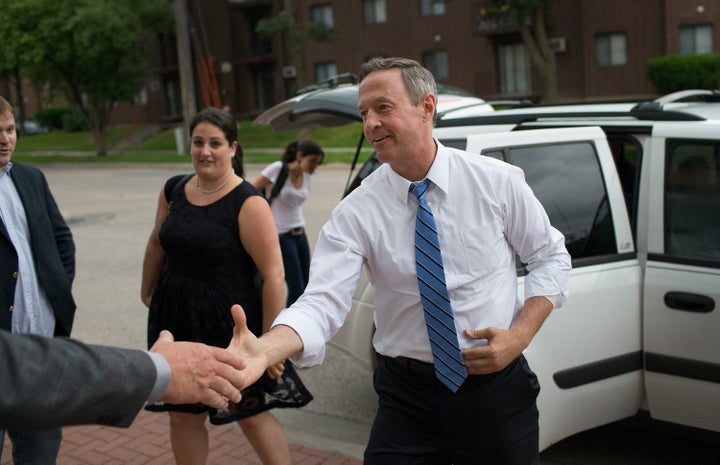 IOWA CITY, IA - JUNE 11: Democratic presidential hopeful and former Maryland Gov. Martin O'Malley arrives for a campaign event at the Sanctuary Pub on June 11, 2015 in Iowa City, Iowa. This is O'Malley's second visit to Iowa since the launch of his presidential campaign last month. (Photo by Scott Olson/Getty Images)