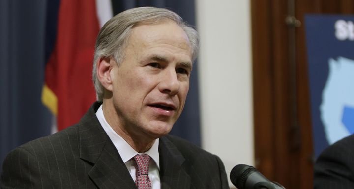 AUSTIN, TX - FEBRUARY 18: Texas Governor Greg Abbott speaks at a joint press conference February 18, 2015 in Austin, Texas. The press conference addressed the United States District Court for the Southern District of Texas' decision on the lawsuit filed by a Texas-led coalition of 26 states challenging President Obama's executive action on immigration. (Photo by Erich Schlegel/Getty Images)
