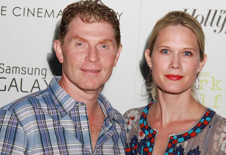 EAST HAMPTON, NY - SEPTEMBER 02: Bobby Flay and Stephanie March attend The Cinema Society, The Hollywood Reporter And Samsung Galaxy S III Special Screening Of 'The Perks Of Being A Wallflower' on September 2, 2012 in East Hampton, New York. (Photo by Sonia Moskowitz/Getty Images)