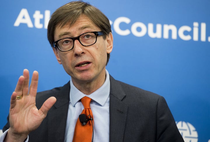 Peter Wittig, German Ambassador to the United States, seen here speaking at the Atlantic Council, spoke to reporters on July 13 about the new bailout deal negotiated with Greece by the German-led eurozone . 