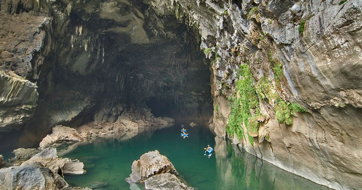 This Mega-Size River Cave In Laos Is Stunning To Explore Via Kayak