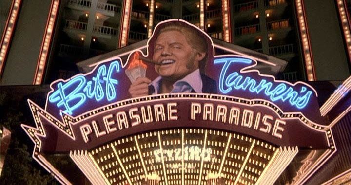 Biff Tannen's "Pleasure Paradise" hotel.