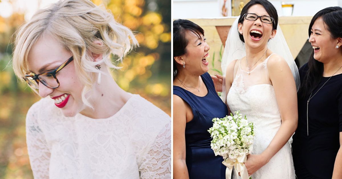 12 Bespectacled Brides Who Rocked Glasses At Their Weddings Huffpost Life