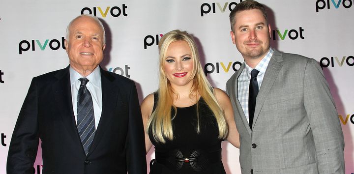 Meghan McCain, center, blasted Donald Trump for criticizing her father's military record.