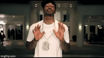 <span>J.R. Smith flashes his Young Money chain in the "Bed Rock" video.</span>