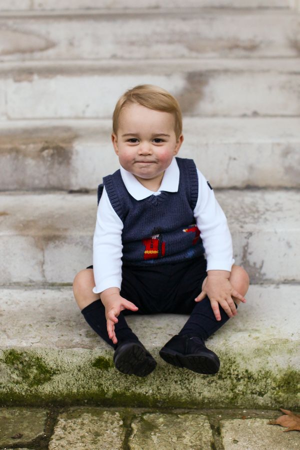 Prince George in an official Christmas portrait, taken at Kensington Palace and released Dec. 2014.