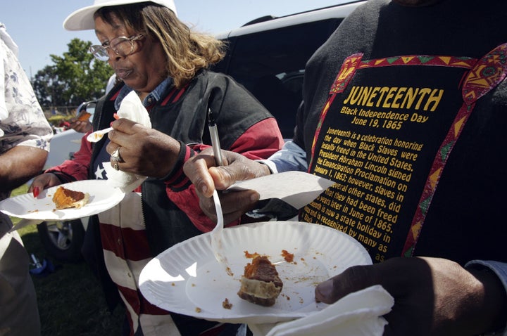 <p>In 1865, Union troops arrived in Galveston, Texas, and relayed the news that the state's enslaved Africans had been freed. June 19, the day this happened, is now known as Juneteenth.</p>