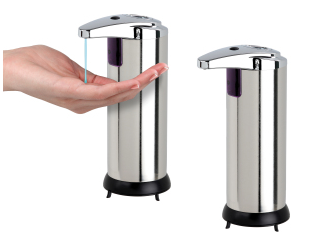 Not one, but TWO, touchless soap dispensers. 