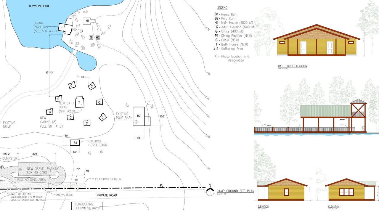 <p>Lead architect Giovanni Lavigne, director of design for CM Partners, said the Salha camp project is estimated to cost up to $500,000 and would be built using local contractors and supplies. Their special-use permit calls for building eight semi-rustic cabins, a bathhouse, an outdoor dining pavilion and kitchen. Three existing buildings would house adult staff and offices, and two barns would be used for horses, woodworking and storage. They would create a beach volleyball court, a meeting area with a fire pit, an archery range, a gravel parking lot and a floating fishing dock. A guardhouse for the entrance has also been proposed. The camp would hold a maximum of 96 kids and three dozen adults.<em> (<a href="http://big.assets.huffingtonpost.com/salhacampplans.jpg" role="link" class=" js-entry-link cet-internal-link" data-vars-item-name="View larger image" data-vars-item-type="text" data-vars-unit-name="55a7a1d3e4b0896514d060e3" data-vars-unit-type="buzz_body" data-vars-target-content-id="http://big.assets.huffingtonpost.com/salhacampplans.jpg" data-vars-target-content-type="feed" data-vars-type="web_internal_link" data-vars-subunit-name="article_body" data-vars-subunit-type="component" data-vars-position-in-subunit="13">View larger image</a>)</em></p>