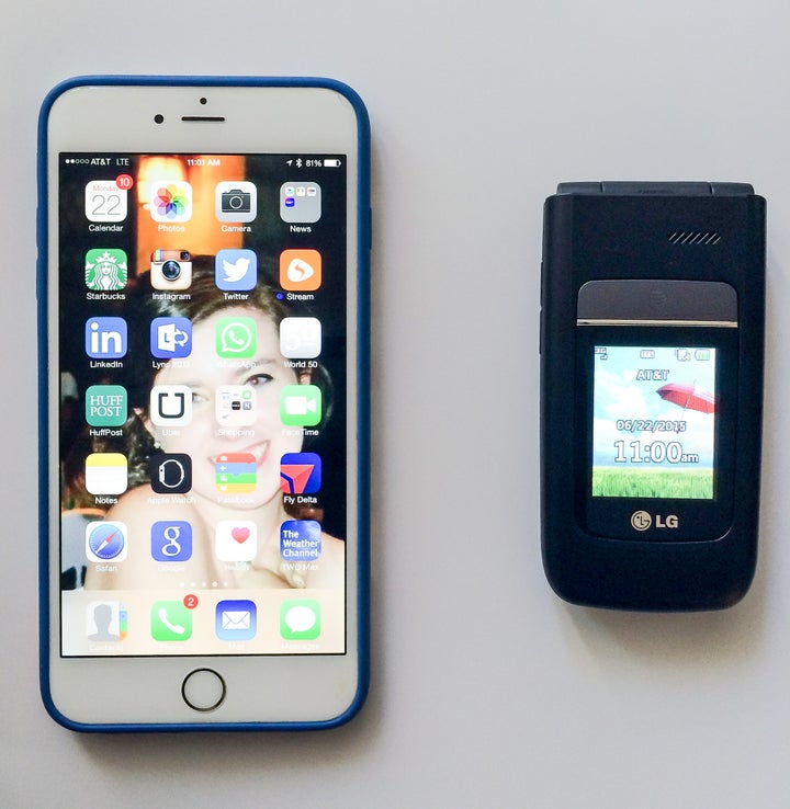 <p><span style="font-family: Arial, Helvetica, sans-serif; font-size: 14px; line-height: 20px; background-color: #eeeeee;">Ellyn Shook's iPhone and flip phone.</span></p>
