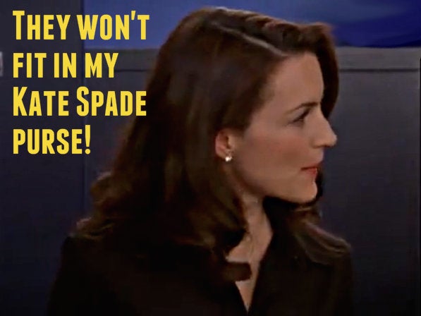<span>In this case, she was referring to tampons. </span>