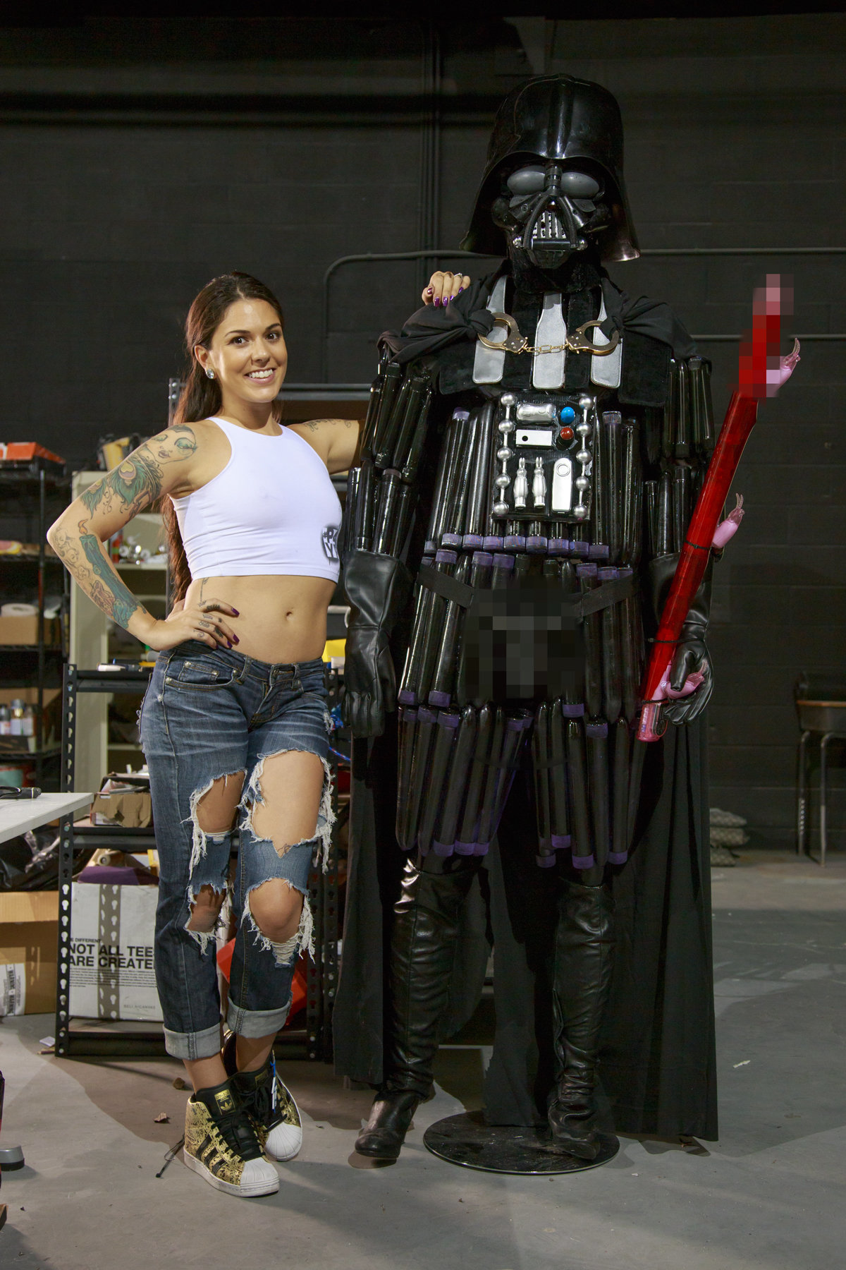 Porn Star KaylaJane Danger Builds Darth Vader Using Sex Toys NSFW