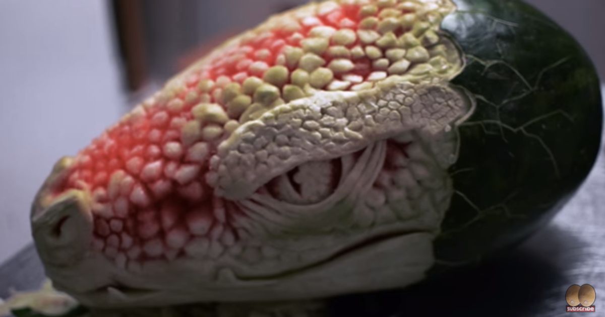 This Dragon Is Carved Out Of A Watermelon, And It's INTENSE | HuffPost Life