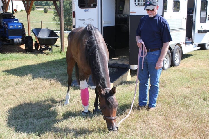 Phil Yarbrough with his horse Mercedes.