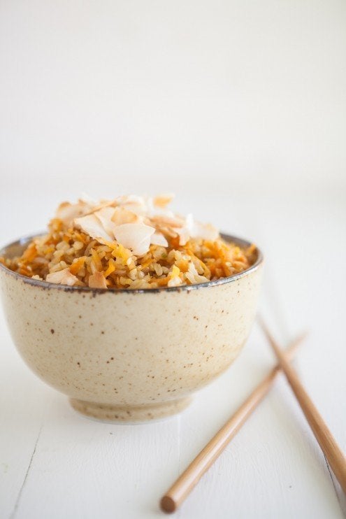 Get the Carrot-Ginger Brown Rice recipe from The Faux Martha