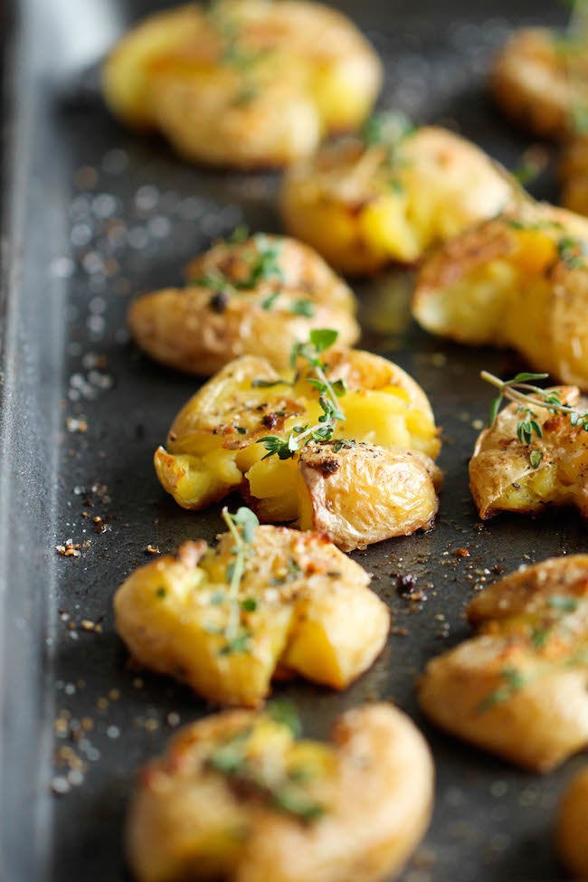 Loaded Smashed Potatoes - Damn Delicious