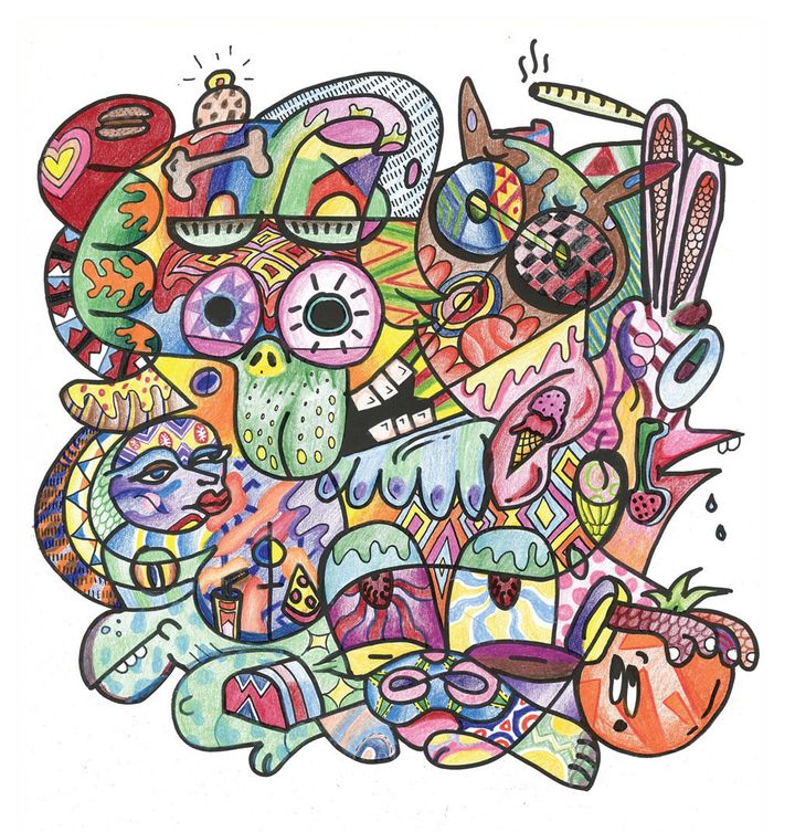 Trippy Coloring Book for Adults (Easy): Coloring for High-Minded