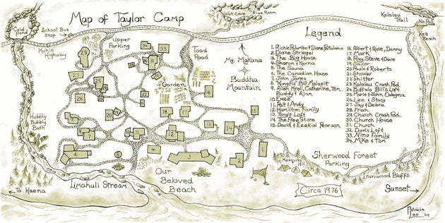 taylor camp kauai map Haunting Nude Photos Bring 1970s Hippie Community Back To Life taylor camp kauai map