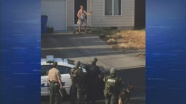 Andrew Helmsworth was arrested following a two-hour standoff with police on Sunday.