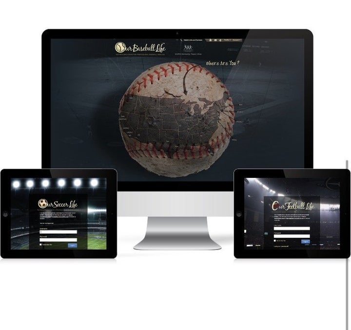 An inside look at the landing page for athletes when they log into OurBaseballLife.