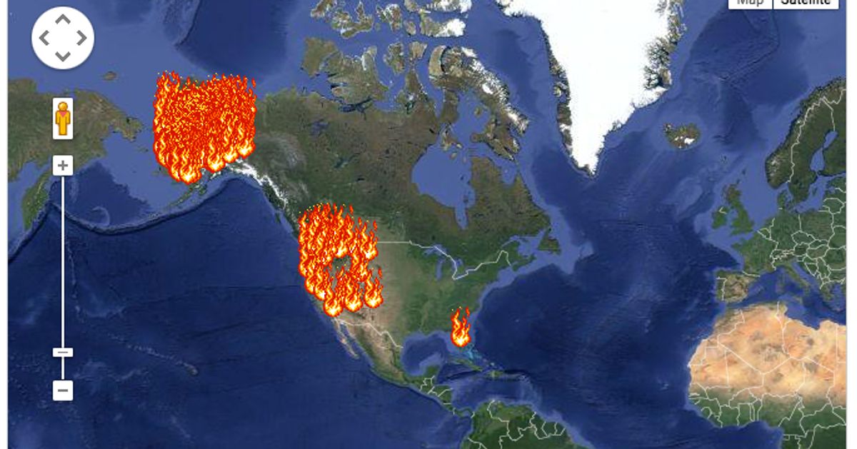 Watch The U.S. Burn In Frightening New Wildfire Map HuffPost Impact