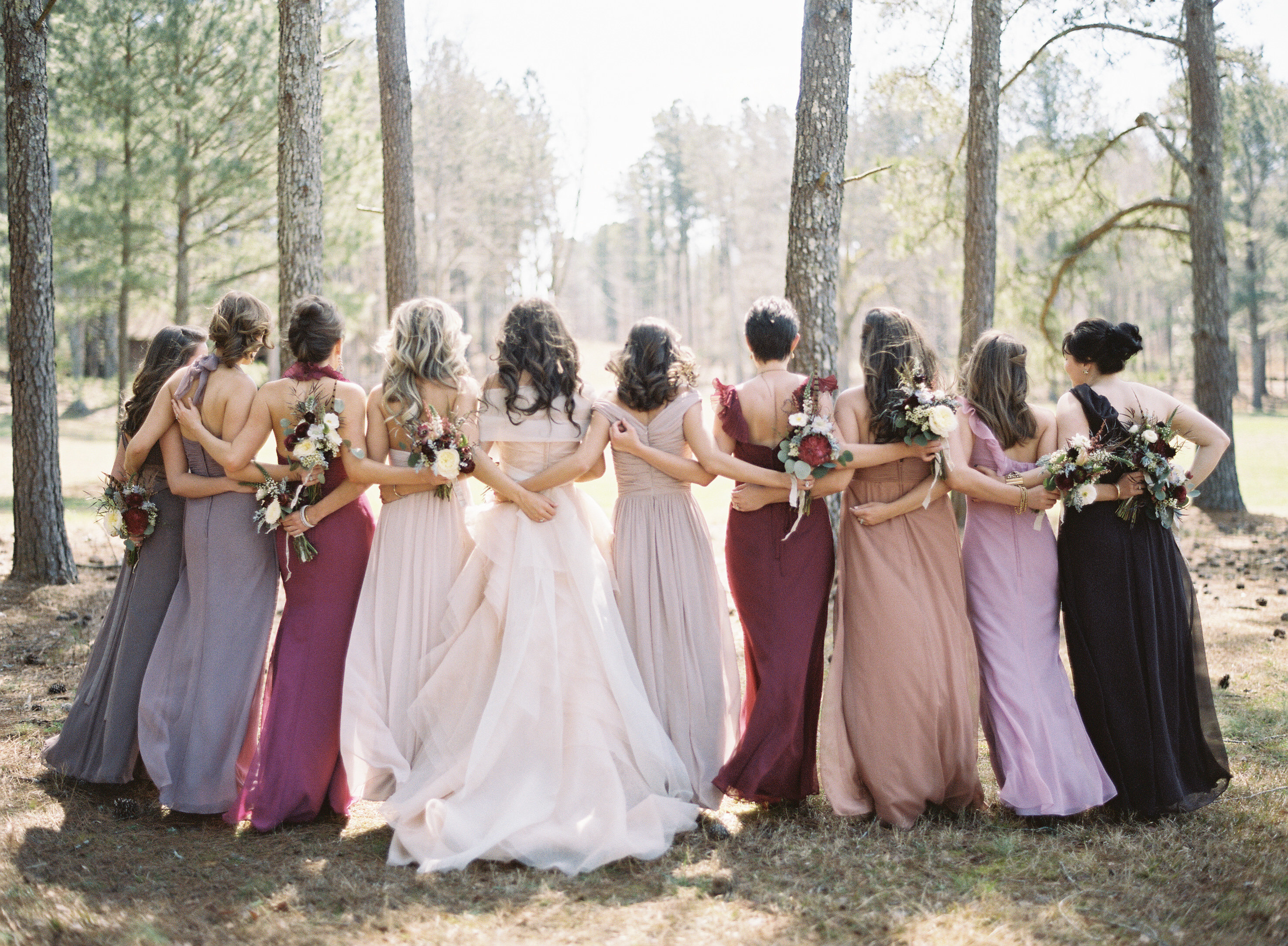 mismatched bridesmaids and groomsmen