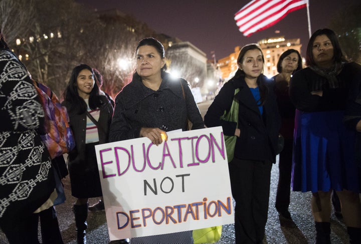 <p>Immigration activists, seen here protesting deportations, have been critical of Sen. Bernie Sanders' recent comments on immigration.</p>