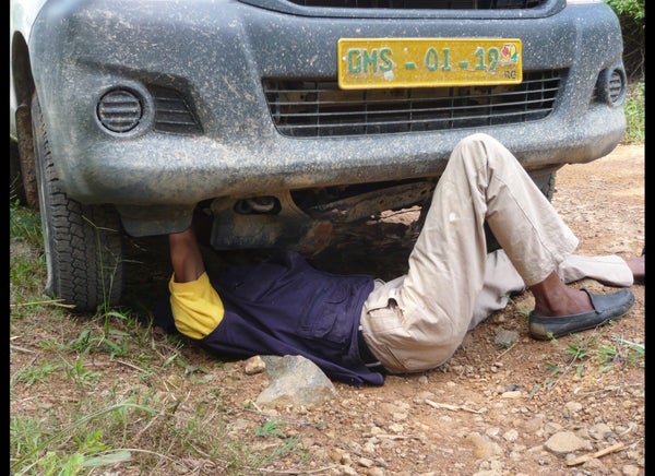 Photo credit: Jamaica Corker/WHO 

Road conditions are so poor that it’s not unusual for vehicles to lose a part and requir