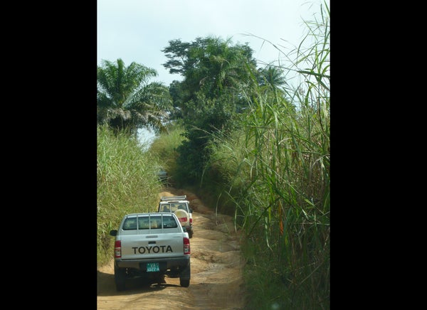Photo credit: Jamaica Corker/WHO 

Where roads do exist, travel is not much easier. CDC epidemiologist Caitlin Worrell and 