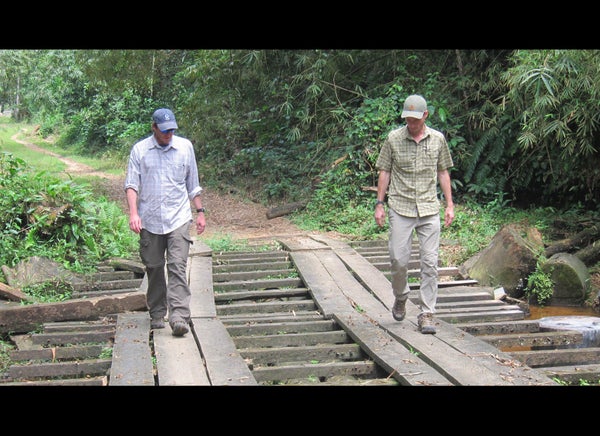 Photo credit: Justin Williams/CDC 

Where bridges exist, they are often makeshift affairs, and some structures aren’t safe 